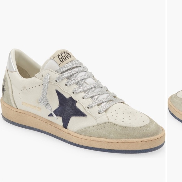 Golden Goose Cream and Silver Sneakers - Picture 1 of 1